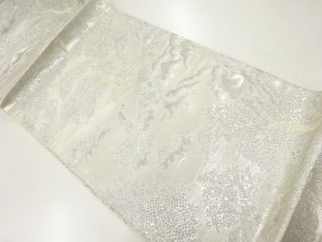 アンティーク　松模様織出し袋帯（材料）